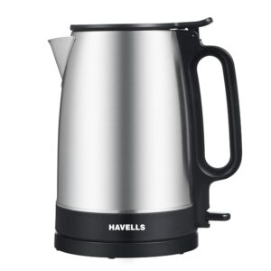 havells vesta electric kettle| large 1.7l| 2000 watts| 360° cordless control| wide mouth for easy use|triple safety protection | premium ss body| 1yr door step warranty by havells